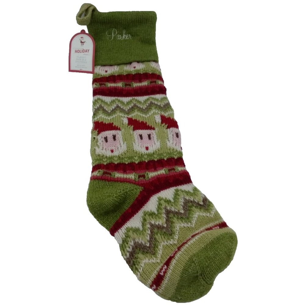 Pottery Barn Kids Parker Classic Fair Isle Wool Christmas Holiday Stocking
